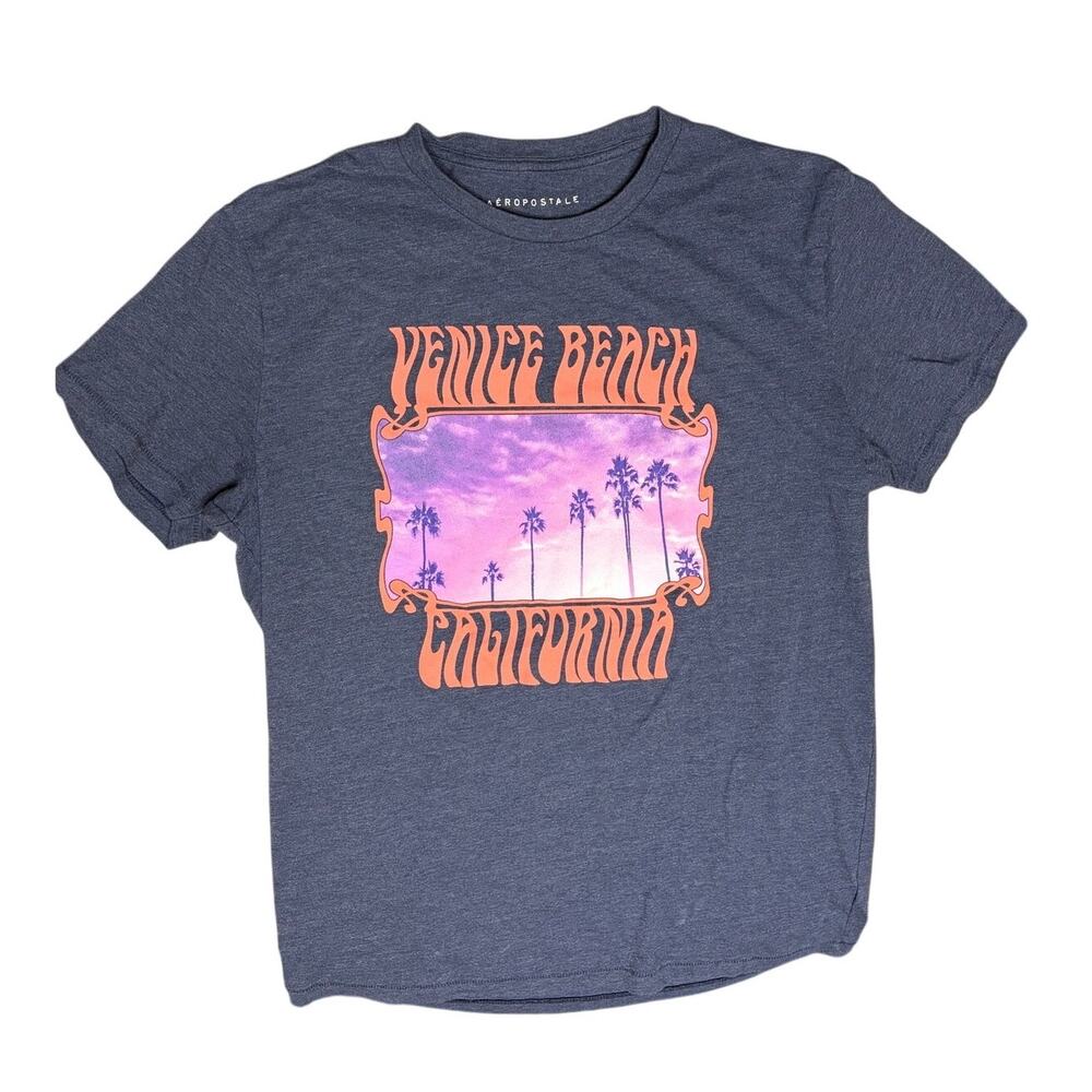 Aeropostale Venice Beach Graphic Navy T-Shirt size Large